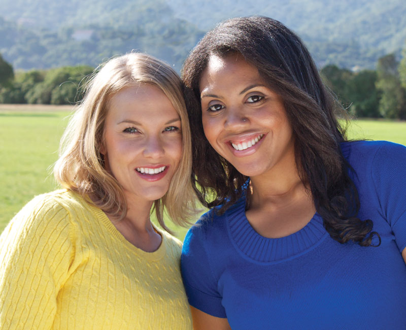 two smiling ladies